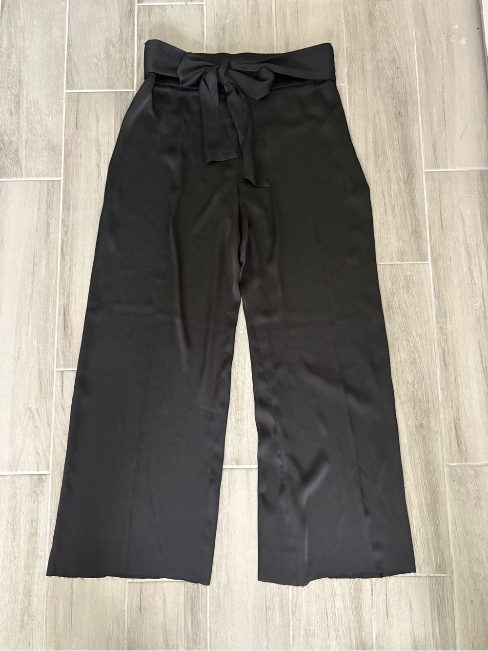 Express Wide Leg High Rise Pants in Black Large